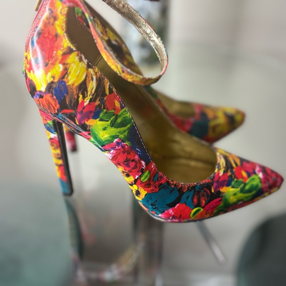 Colorful Floral Women's Heels